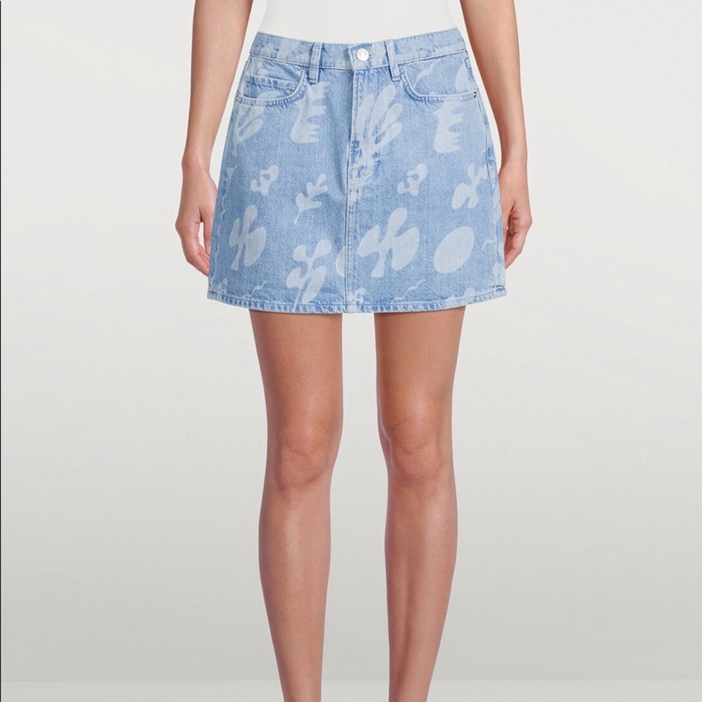 Frame Denim Le Mini Skirt in Tropical Abstract